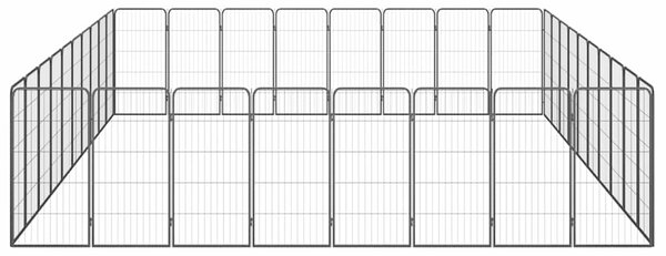 36panelová ohrádka pro psy černá 50 x 100 cm práškovaná ocel 3115965