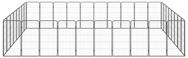 36panelová ohrádka pro psy černá 50 x 100 cm práškovaná ocel 3115965