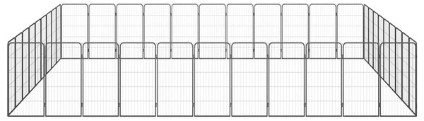 40panelová ohrádka pro psy černá 50 x 100 cm práškovaná ocel 3115966
