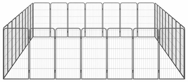 32panelová ohrádka pro psy černá 50 x 100 cm práškovaná ocel 3115964