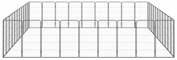 40panelová ohrádka pro psy černá 50 x 100 cm práškovaná ocel 3115966
