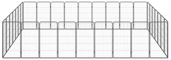 32panelová ohrádka pro psy černá 50 x 100 cm práškovaná ocel 3115964