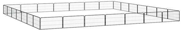 28panelová ohrádka pro psy černá 100 x 50 cm práškovaná ocel 3115972