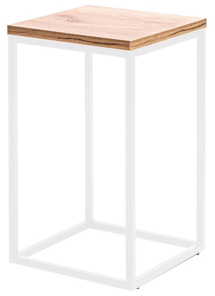 Květinový stojan. Jednotlivé podium na rostliny - Bílá Řemeslný dub (Versanis)