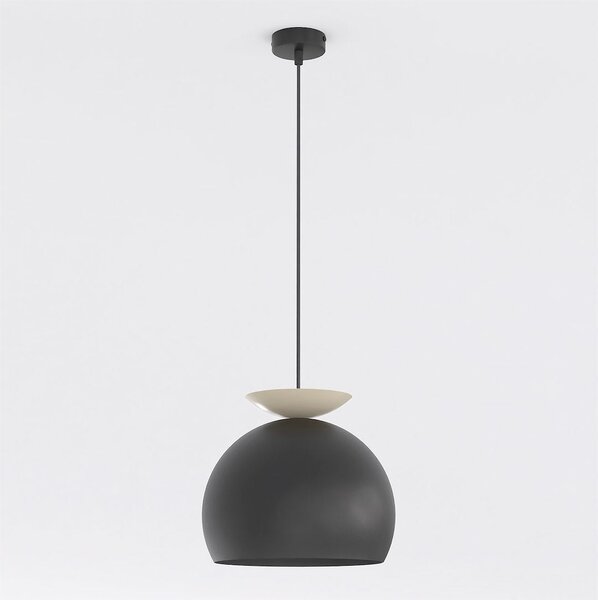 Závěsné svítidlo GEO 1 – černé / moka, 1× E27, šířka 27 cm