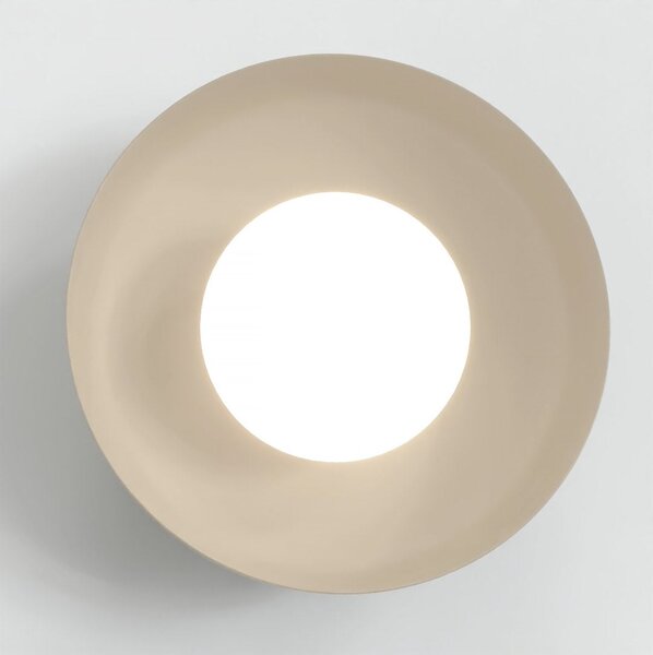 Nástěnné svítidlo OZZY K1 – černé / moka, bílé sklo, 1× G9, šířka 20 cm