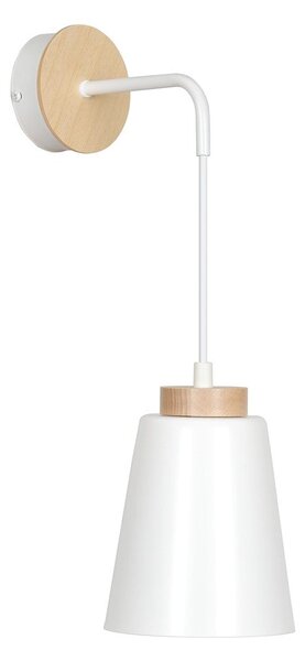 Nástěnné svítidlo BOLERO K1 – bílé, 1× E27, šířka 14 cm