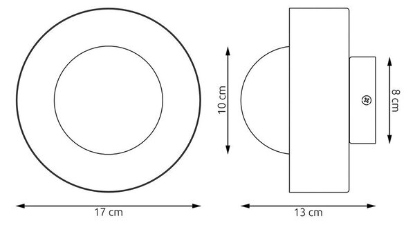 Nástěnné svítidlo LULU K1 – moka, bílé sklo, 1× G9, šířka 17 cm