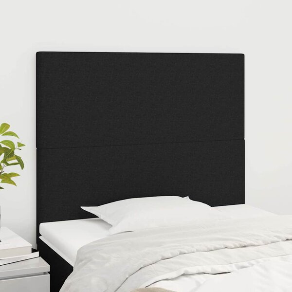 Čelo postele černé 80x5x118/128 cm látkové 3116028