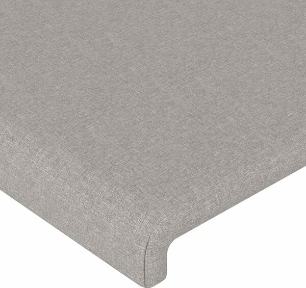 Čelo postele typu ušák světle šedé 83x23x78/88 cm textil 3116838