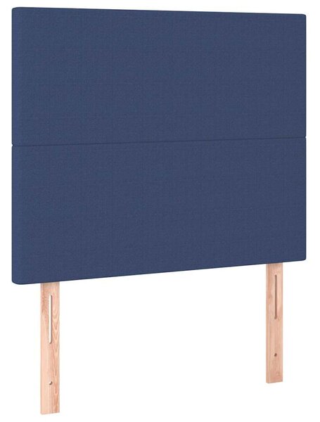 Čelo postele modré 90x5x118/128 cm látkové 3116040