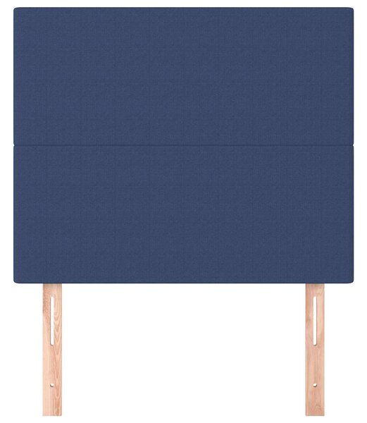Čelo postele modré 90x5x118/128 cm látkové 3116040