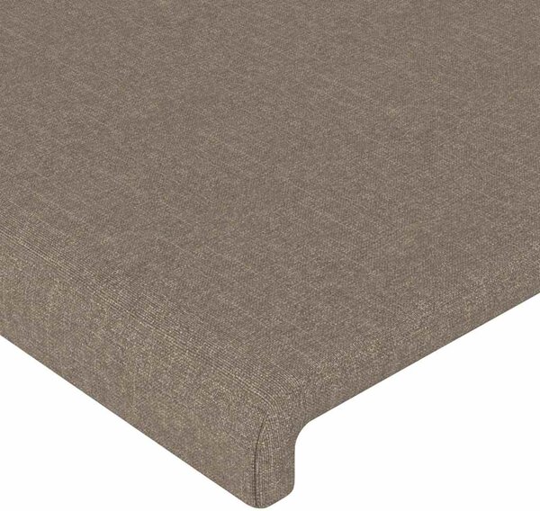 Čelo postele typu ušák taupe 147x23x78/88 cm textil 3116866