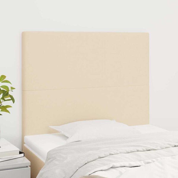 Čelo postele krémové 100x5x118/128 cm látkové 3116047