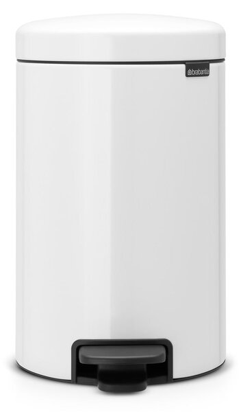 Bílý nášlapný ocelový odpadkový koš 12 l NewIcon – Brabantia