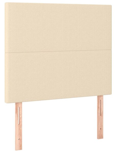 Čelo postele krémové 100x5x118/128 cm látkové 3116047