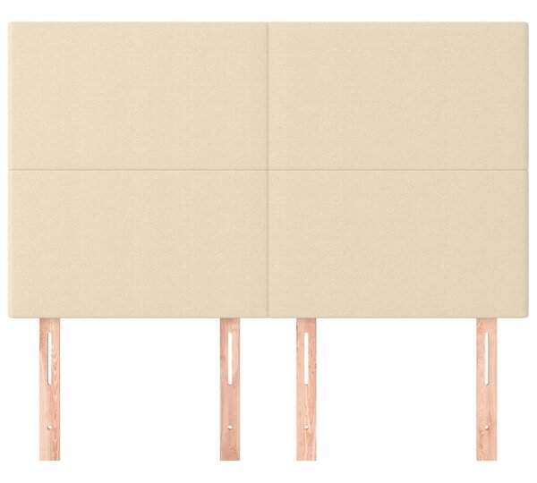 Čelo postele krémové 144x5x118/128 cm látkové 3116055