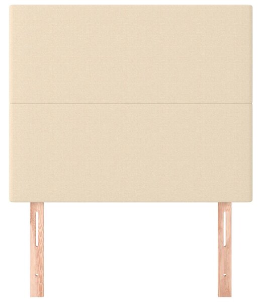 Čelo postele krémové 100x5x118/128 cm látkové 3116047