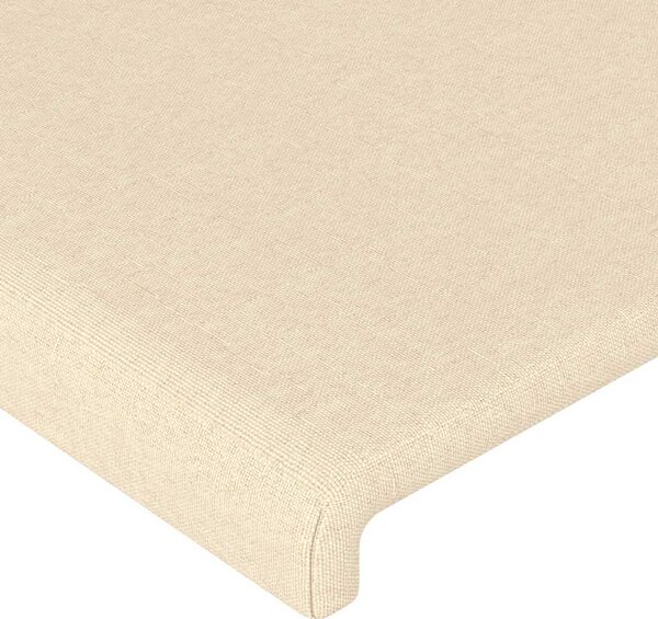 Čelo postele typu ušák krémové 83 x 16 x 78/88 cm textil 3118467