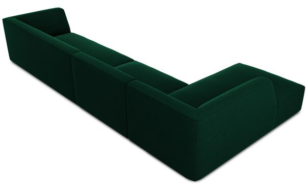 Micadoni Sametová rohová pohovka Ruby 366 cm, levá