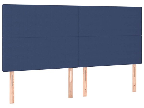 Box spring postel s matrací a LED modrá 160x200 cm textil 3134731