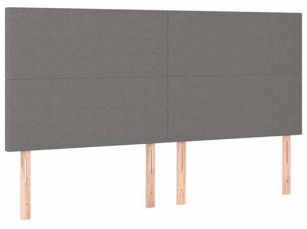 Box spring postel s matrací a LED tmavě šedá 160x200 cm textil 3134726