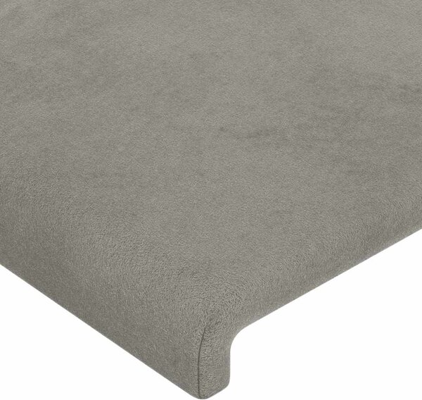 Čelo postele typu ušák světle šedé 83x23x78/88 cm samet 3116894