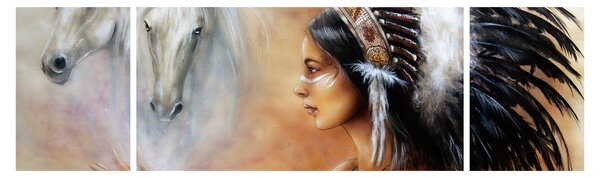 Obraz - Kouzla indiánů (170x50 cm)