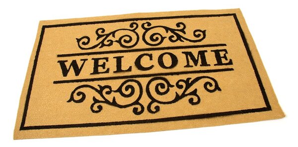 Textilní čisticí rohož Welcome Deco 45 x 75 x 0,3 cm, žlutá