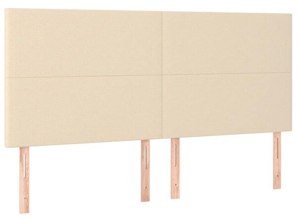 Box spring postel s matrací krémová 200x200 cm textil 3128394