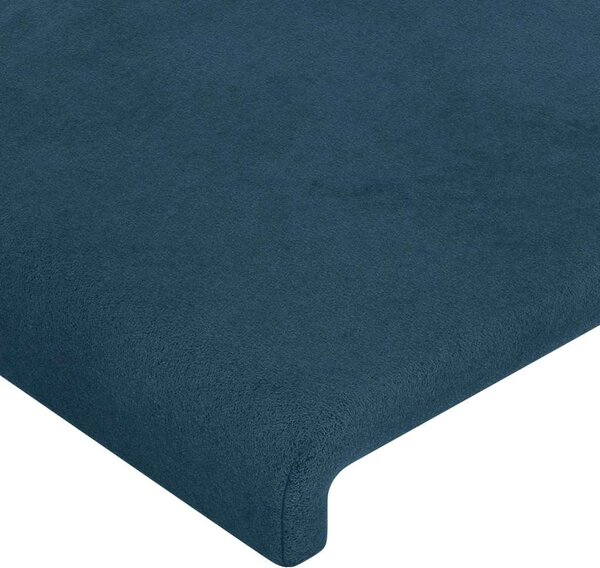 Čelo postele typu ušák tmavě modré 103x23x78/88 cm samet 3116910