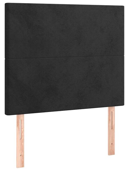 Box spring postel s matrací černá 80 x 200 cm samet 3129059