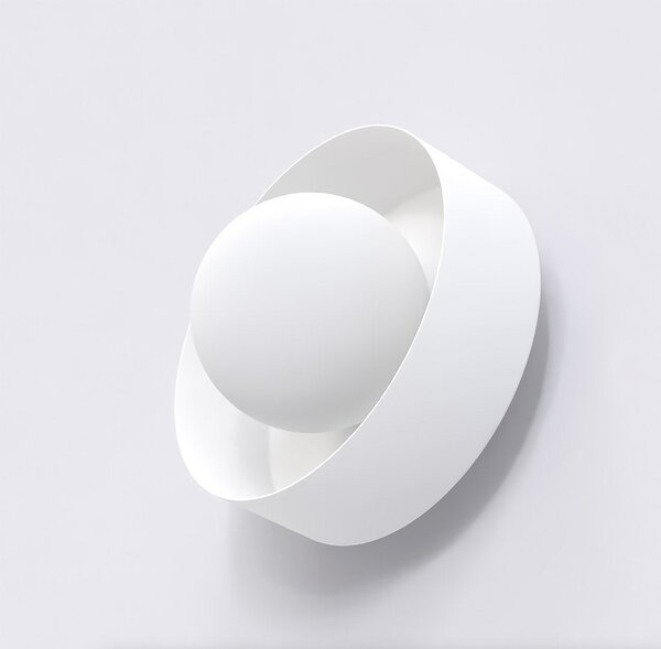 Nástěnné svítidlo LULU K1 – celobílé, sklo, 1× G9, šířka 17 cm