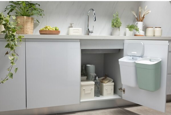Bílý odpadkový koš na tříděný odpad z recyklovaného plastu 10 l Ready To Collect – Curver