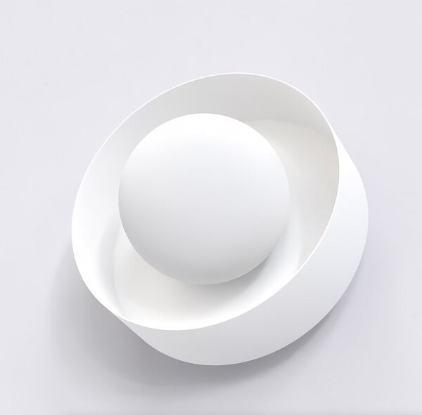 Nástěnné svítidlo LULU K1 – celobílé, sklo, 1× G9, šířka 17 cm