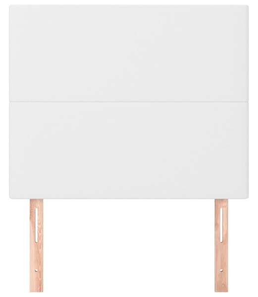 Čelo postele bílé 100x5x118/128 cm umělá kůže 3116137