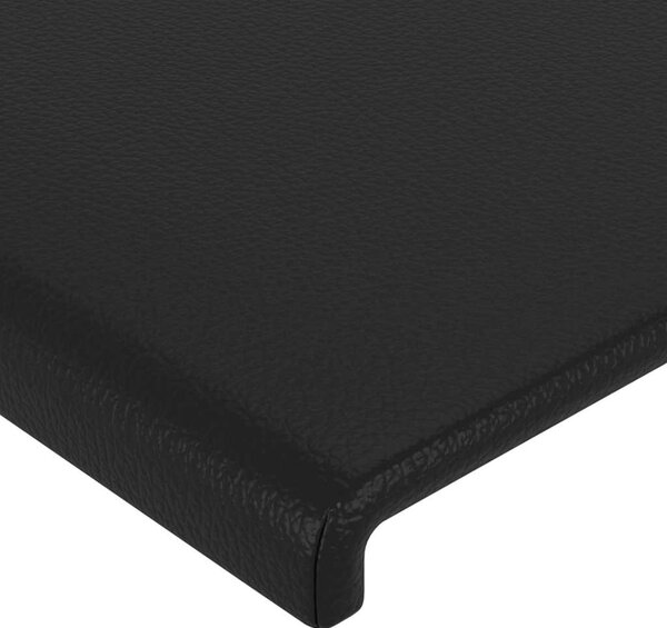 Čelo postele typu ušák černé 93x16x118/128 cm umělá kůže 3119378