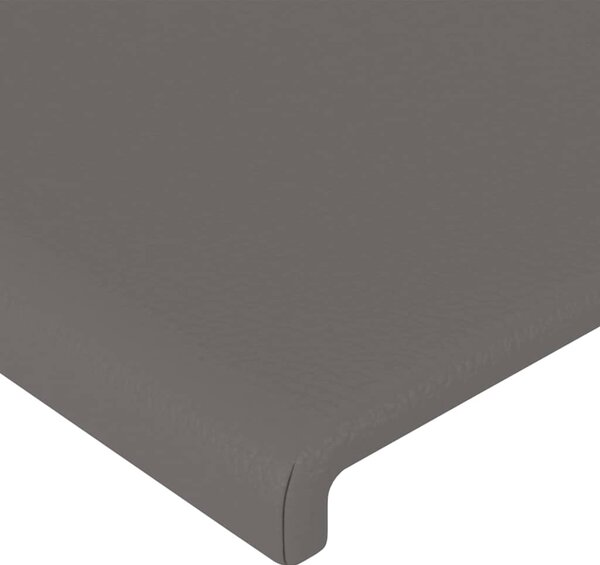 Čelo postele šedé 144x5x118/128 cm umělá kůže 3116146
