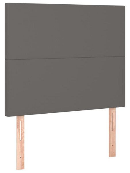 Čelo postele šedé 100x5x118/128 cm umělá kůže 3116140