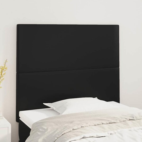 Čelo postele černé 90x5x118/128 cm umělá kůže 3116130