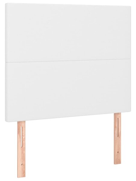 Čelo postele s LED bílé 100x5x118/128 cm umělá kůže 3122229