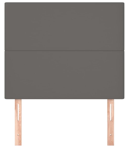 Čelo postele šedé 100x5x118/128 cm umělá kůže 3116140