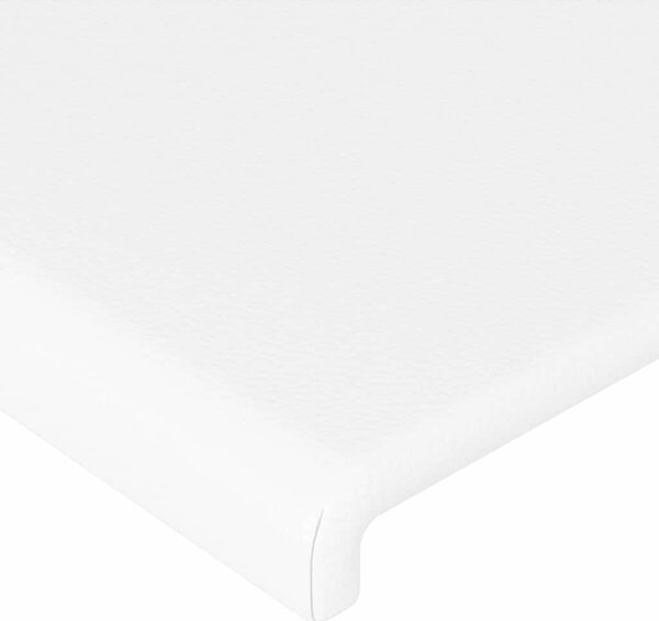 Čelo postele bílé 100x5x118/128 cm umělá kůže 3116137