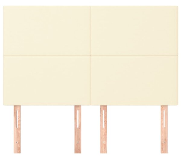 Čelo postele krémové 144x5x118/128 cm umělá kůže 3116144