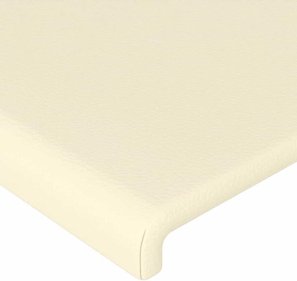Čelo postele krémové 160x5x118/128 cm umělá kůže 3116150