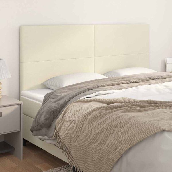 Čelo postele krémové 160x5x118/128 cm umělá kůže 3116150