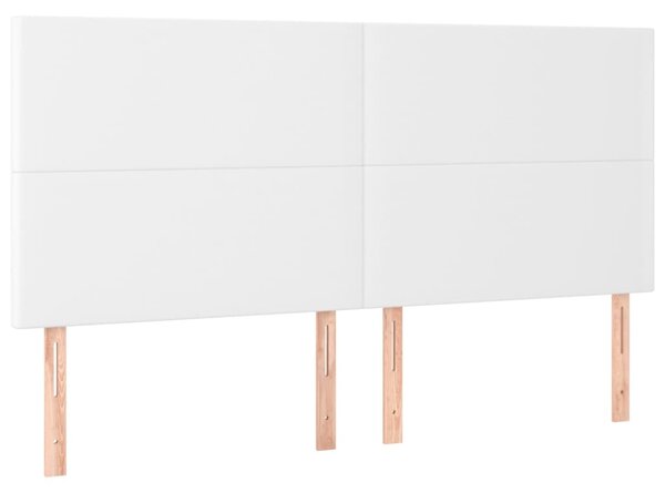 Box spring postel s matrací bílá 160x200 cm umělá kůže 3137552