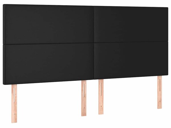 Box spring postel s matrací černá 200x200 cm umělá kůže 3128931