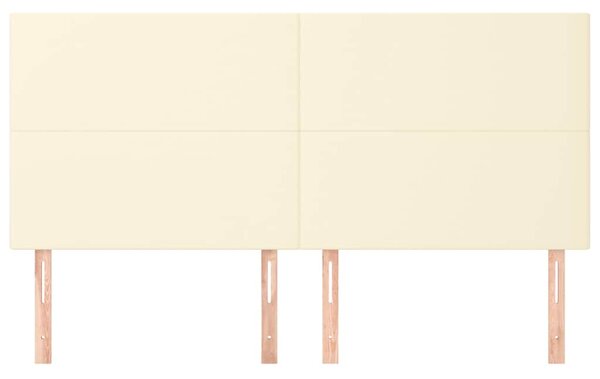 Čelo postele krémové 160x5x118/128 cm umělá kůže 3116150