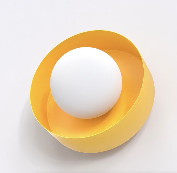 Nástěnné svítidlo LULU K1 – oranžové, bílé sklo, 1× G9, šířka 17 cm
